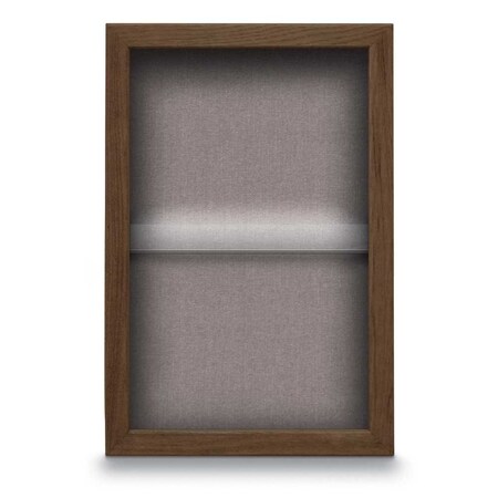 United Visual Products Indoor Enclosed Combo Board, 48"x36", Black Frame/Grey & Buff UVCB4836B-GREY-BUFF